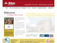 Tablet Screenshot of abbeynewhomes.co.uk